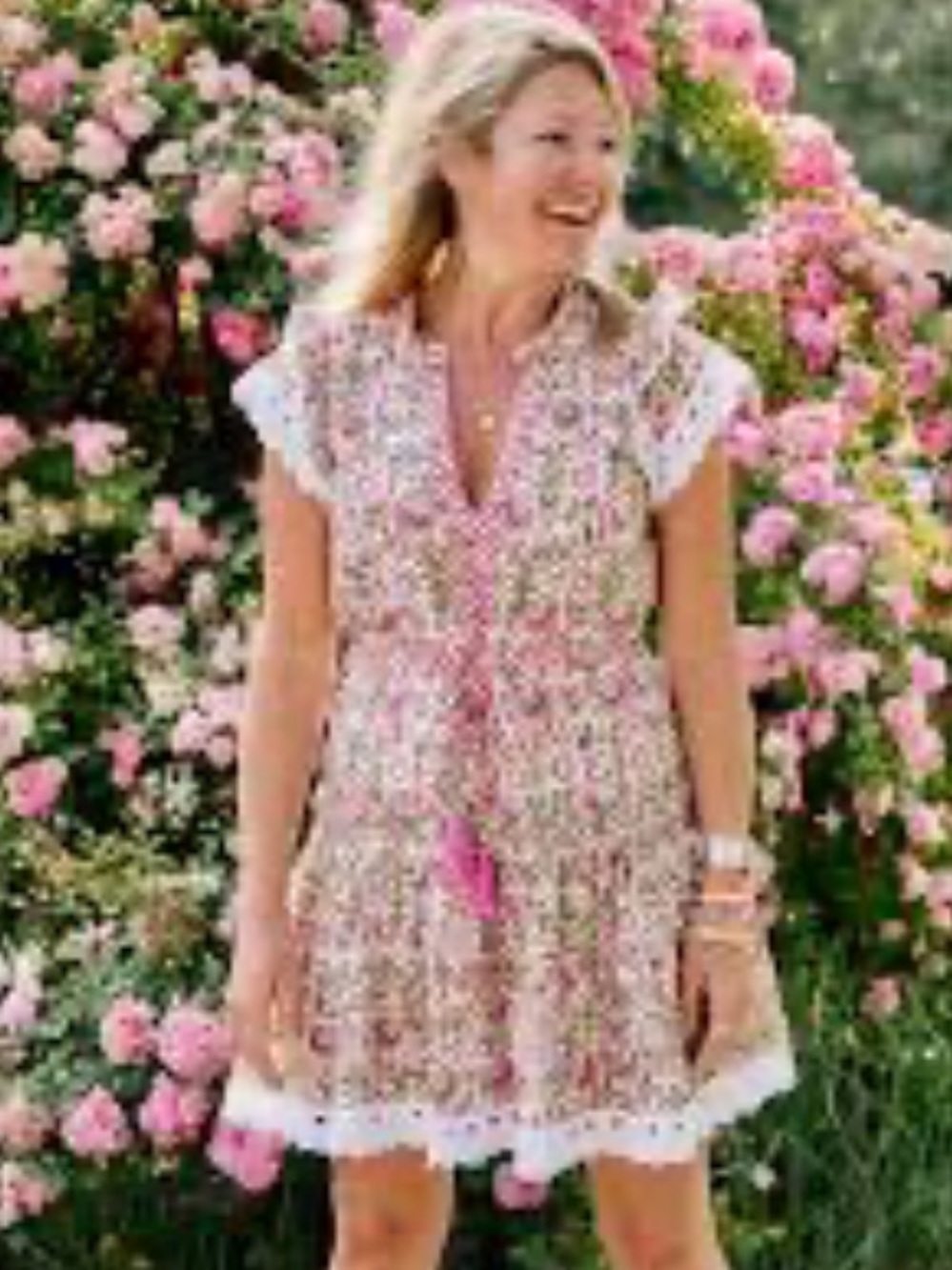 Charlee Garrett Floral Block Print Mini Dress